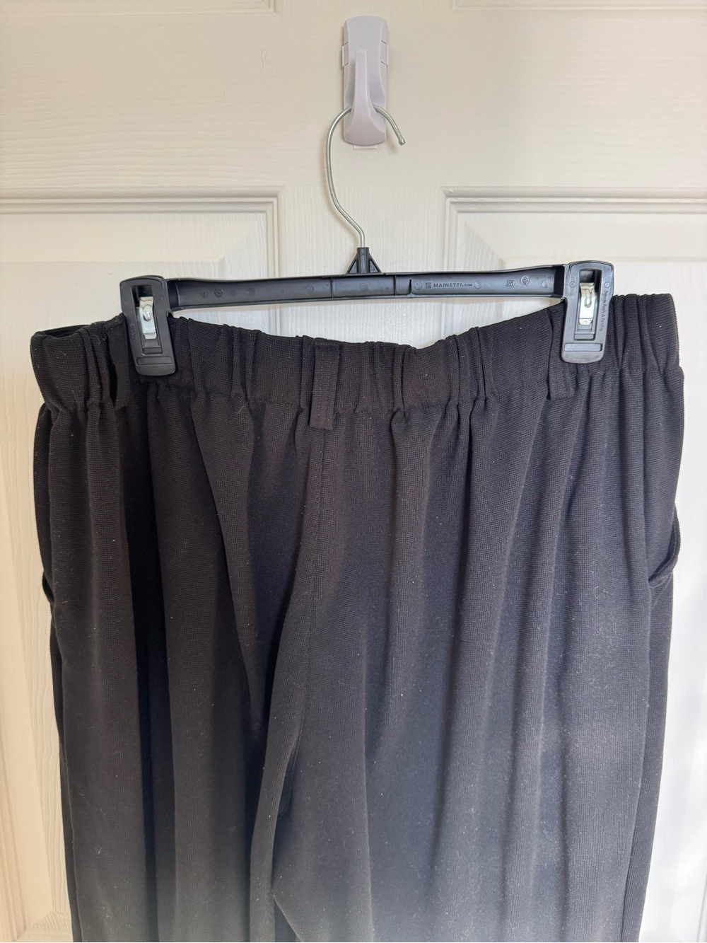 Halara Mid Rise Wide Leg Waffle Casual Pants with Pockets Women’s XL Black - Picture 4 of 5